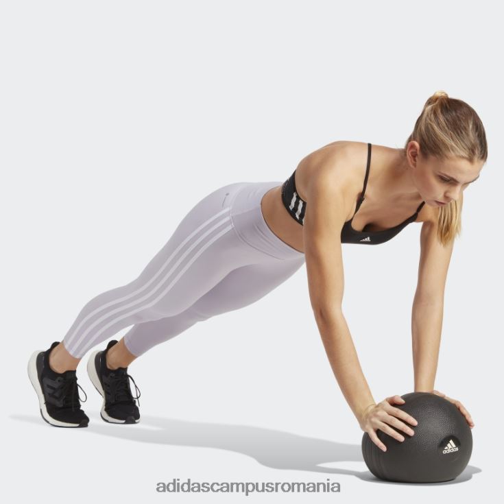 adidas campus romania trenuri esențiale 3 dungi jambiere 7/8 cu talie înaltă zori argintii femei zori argintii J266N217161