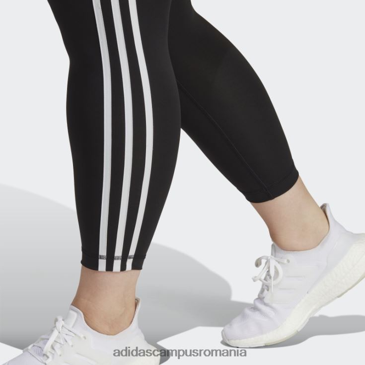 adidas campus romania trenuri negre esențiale 3 dungi jambiere 7/8 cu talie înaltă (plus mărime) femei negru J266N216721