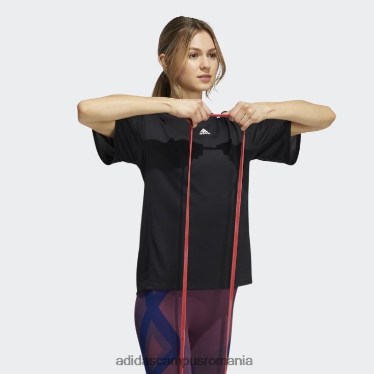 adidas campus romania tricou aeroready cu 3 dungi negru adidas femei negru J266N23708