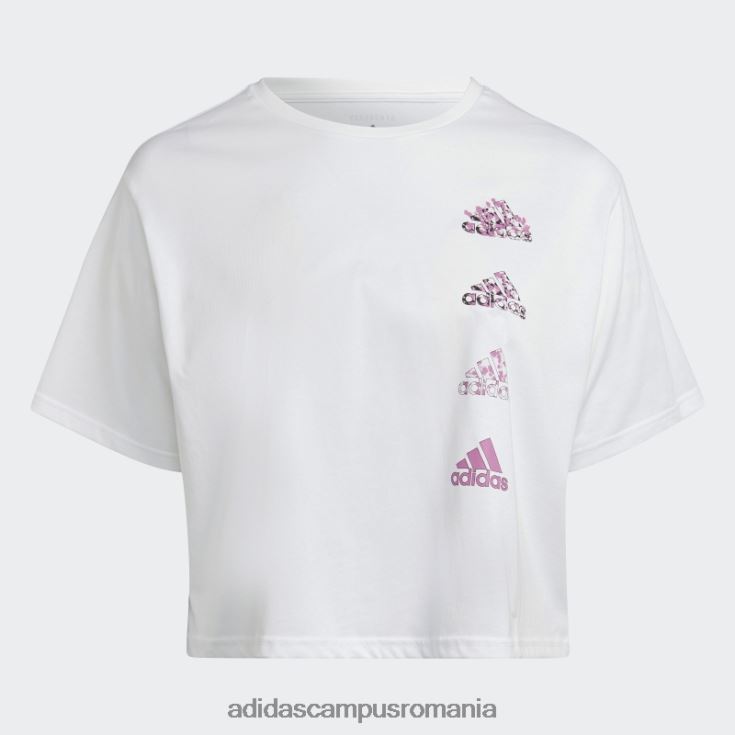 adidas campus romania tricou alb de antrenament grafic crop aeroready (plus mărime) adidas femei alb J266N210785