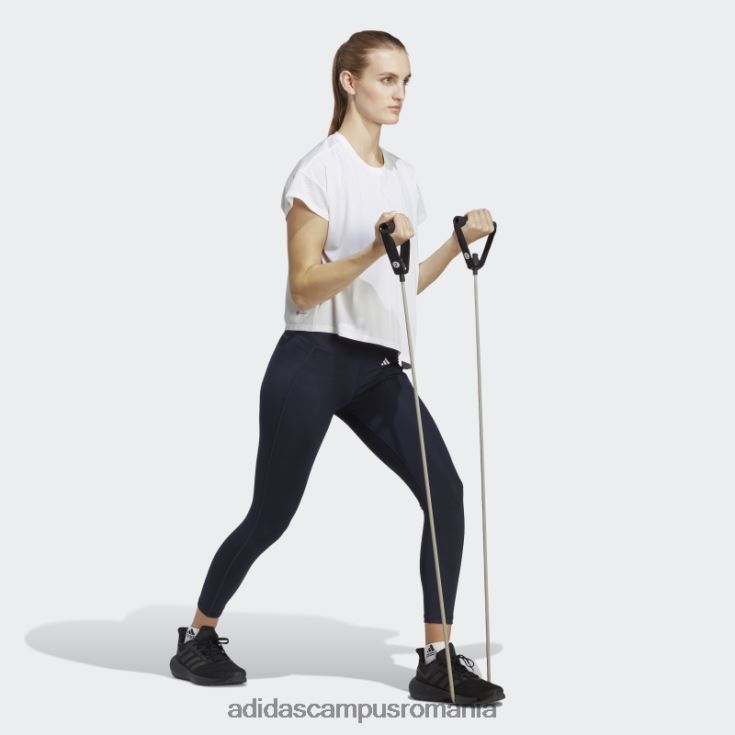 adidas campus romania tricou alb de antrenament hiit aeroready quickburn femei alb negru J266N29005