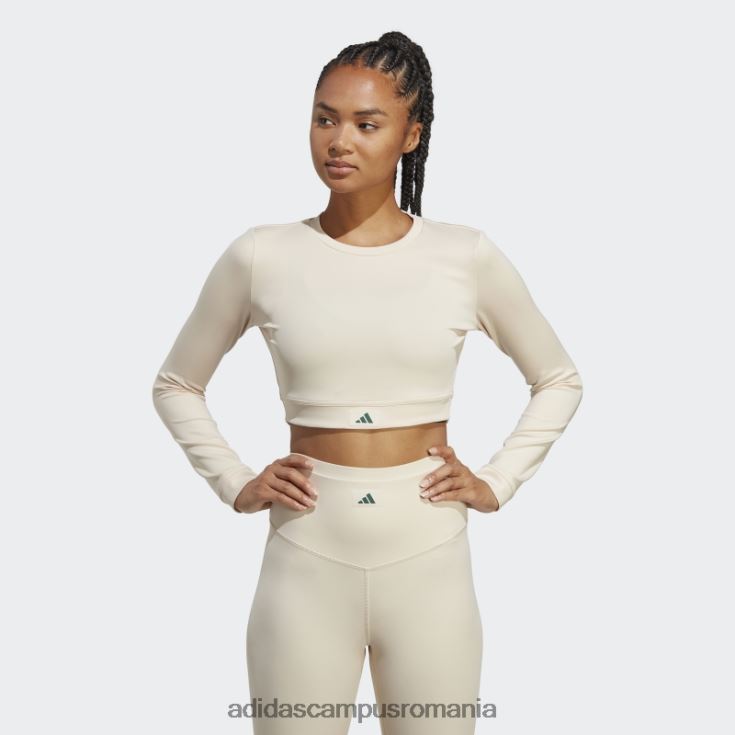 adidas campus romania tricou crop cu mânecă lungă pentru club sportiv, in, adidas femei lenjerie J266N29150