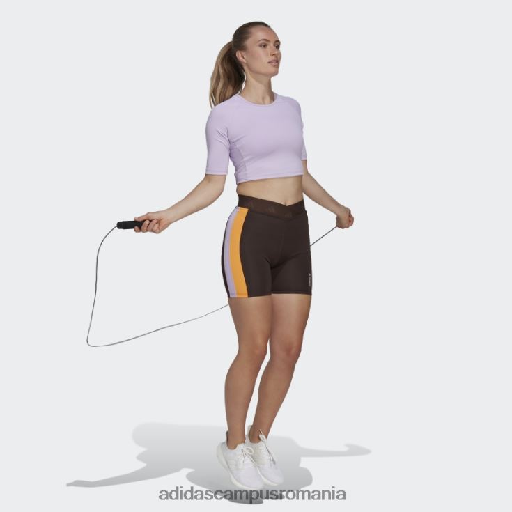 adidas campus romania tricou crop de antrenament violet strălucire hyperglam femei strălucire violetă J266N23034