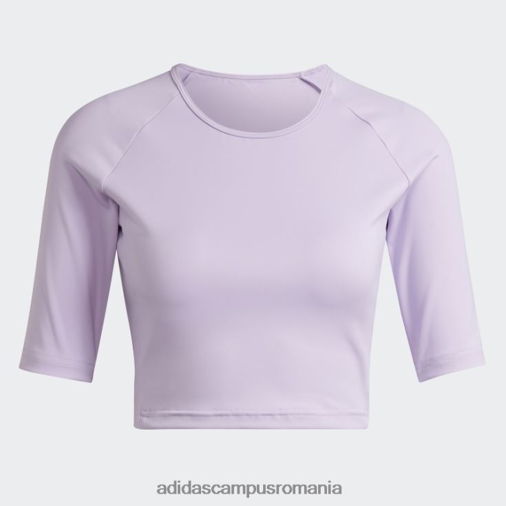 adidas campus romania tricou crop de antrenament violet strălucire hyperglam femei strălucire violetă J266N23034