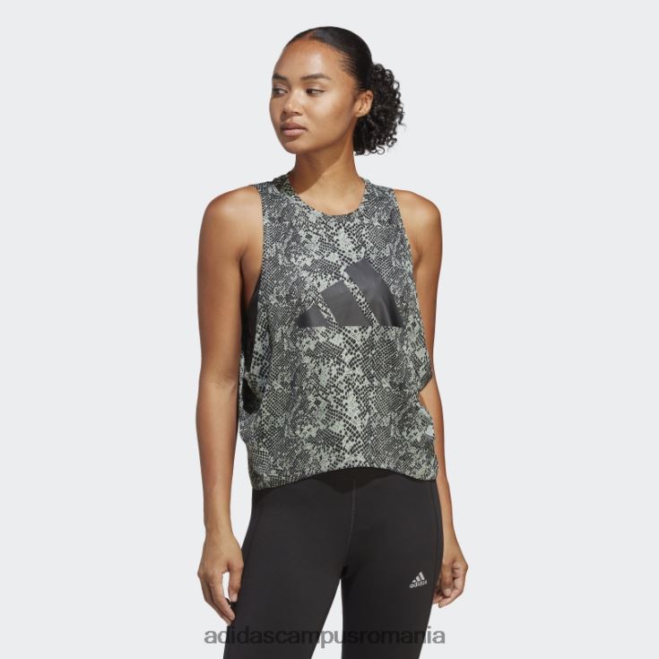 adidas campus romania tricou cu imprimeu cu icoane de tren, verde argintiu femei verde argintiu/negru J266N29380