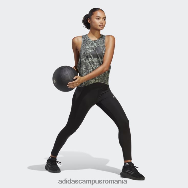 adidas campus romania tricou cu imprimeu cu icoane de tren, verde argintiu femei verde argintiu/negru J266N29380