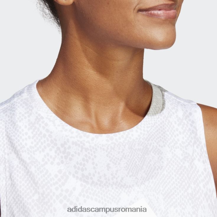 adidas campus romania tricou cu imprimeu peste tot cu icoane de tren alb femei alb/gri J266N216600