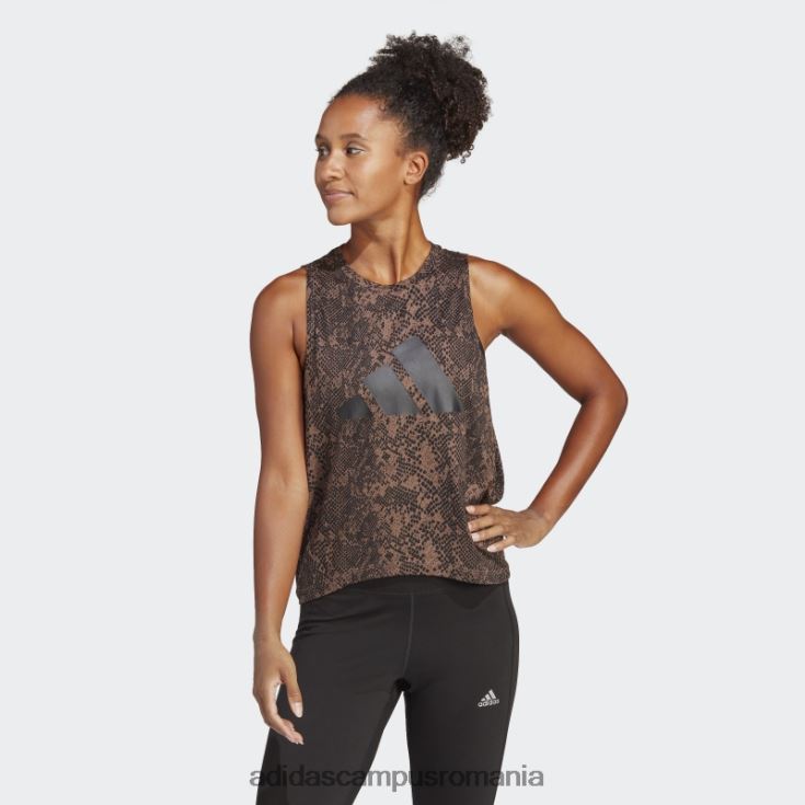 adidas campus romania tricou cu imprimeu peste tot cu icoane de tren pământ femei pământ/negru J266N216447