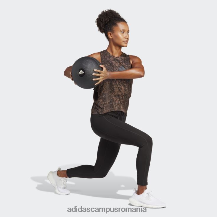 adidas campus romania tricou cu imprimeu peste tot cu icoane de tren pământ femei pământ/negru J266N216447