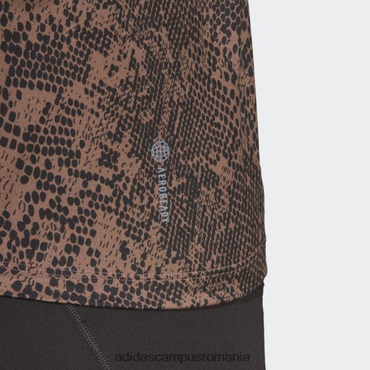 adidas campus romania tricou cu imprimeu peste tot cu icoane de tren pământ femei pământ/negru J266N216447