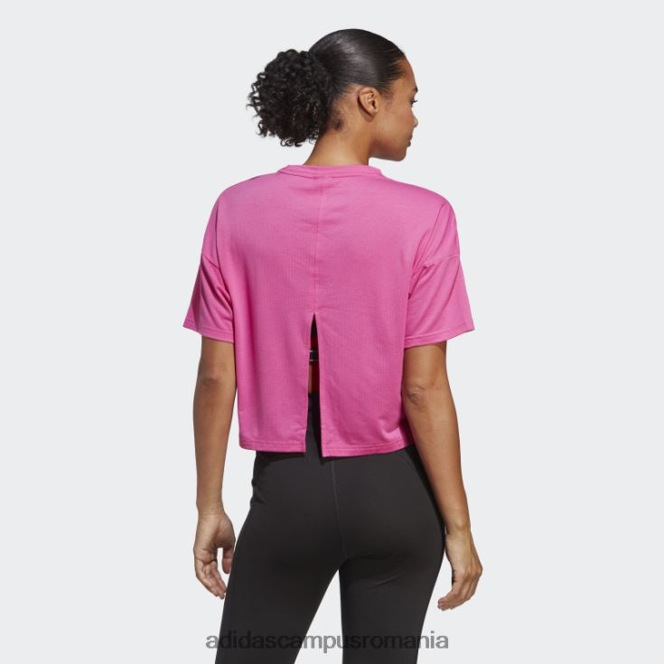 adidas campus romania tricou cu logo-ul cu 3 bare cu icoane tren fucsia femei fucsie J266N29904