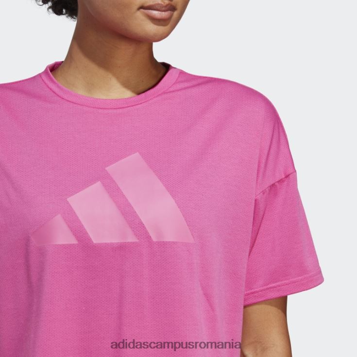 adidas campus romania tricou cu logo-ul cu 3 bare cu icoane tren fucsia femei fucsie J266N29904