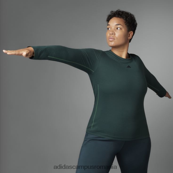 adidas campus romania tricou cu mânecă lungă de yoga echilibru autentic mod verde femei verde J266N210388