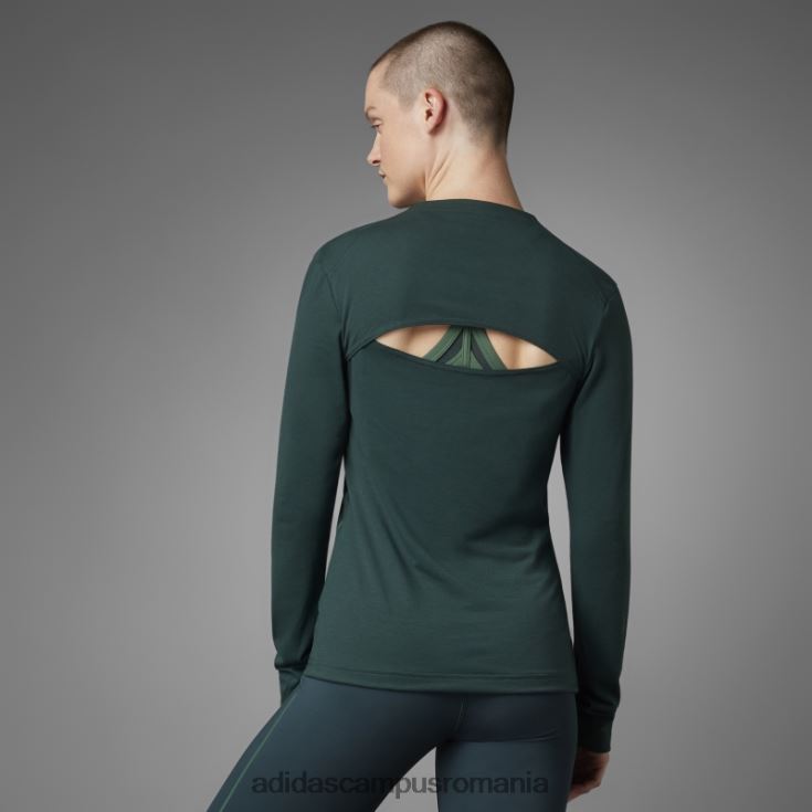 adidas campus romania tricou cu mânecă lungă de yoga echilibru autentic mod verde femei verde J266N210388
