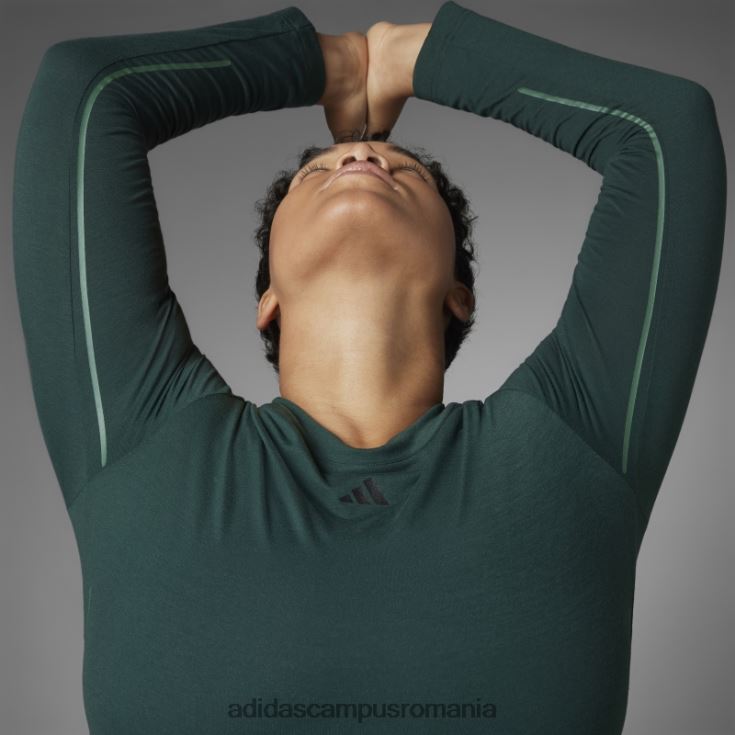 adidas campus romania tricou cu mânecă lungă de yoga echilibru autentic mod verde femei verde J266N210388
