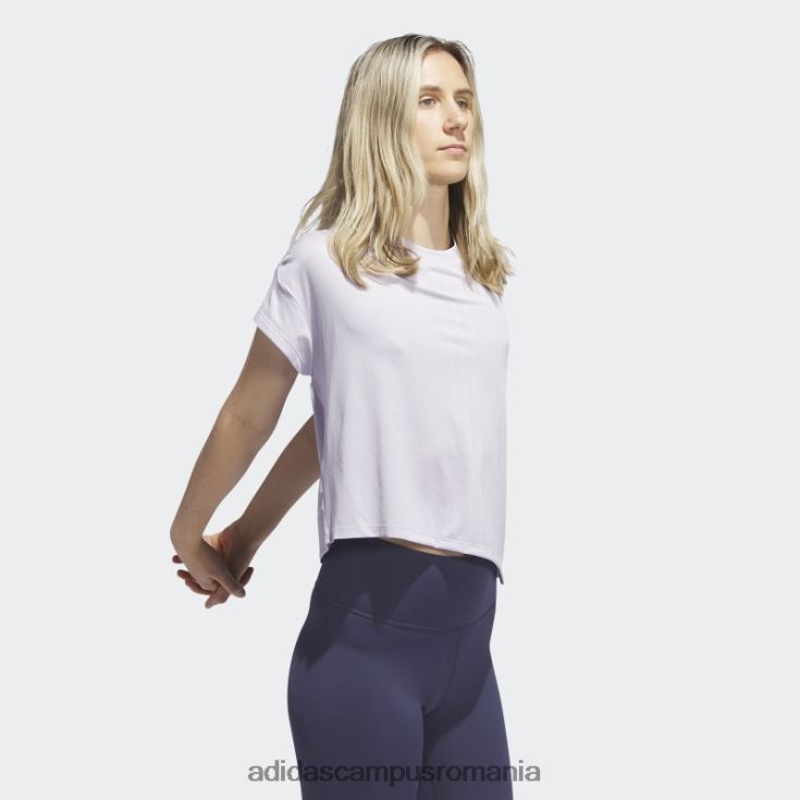 adidas campus romania tricou de antrenament hiit aeroready quickburn silver Dawn femei zori argintii/alb J266N29068