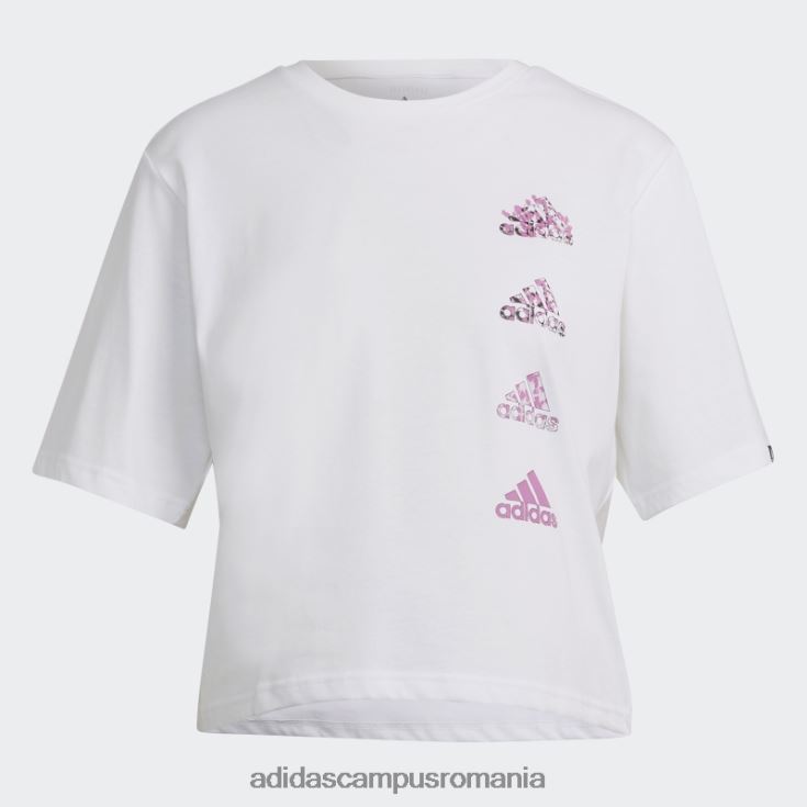 adidas campus romania tricou grafic alb pentru antrenament aeroready femei alb J266N210420