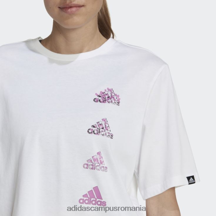 adidas campus romania tricou grafic alb pentru antrenament aeroready femei alb J266N210420