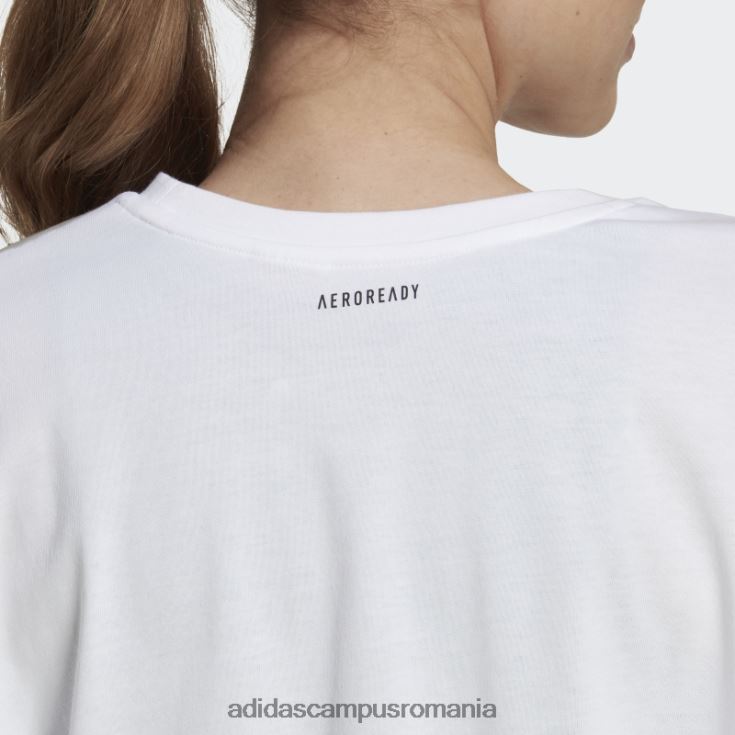adidas campus romania tricou grafic alb pentru antrenament aeroready femei alb J266N210420