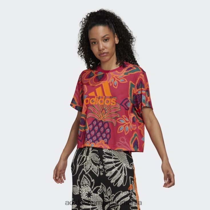 adidas campus romania tricou grafic farm rio berry femei fructe de pădure/aplicație portocalie J266N210507