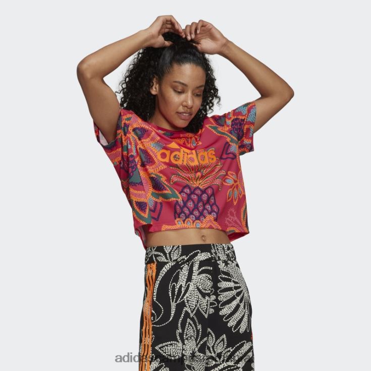 adidas campus romania tricou grafic farm rio berry femei fructe de pădure/aplicație portocalie J266N210507