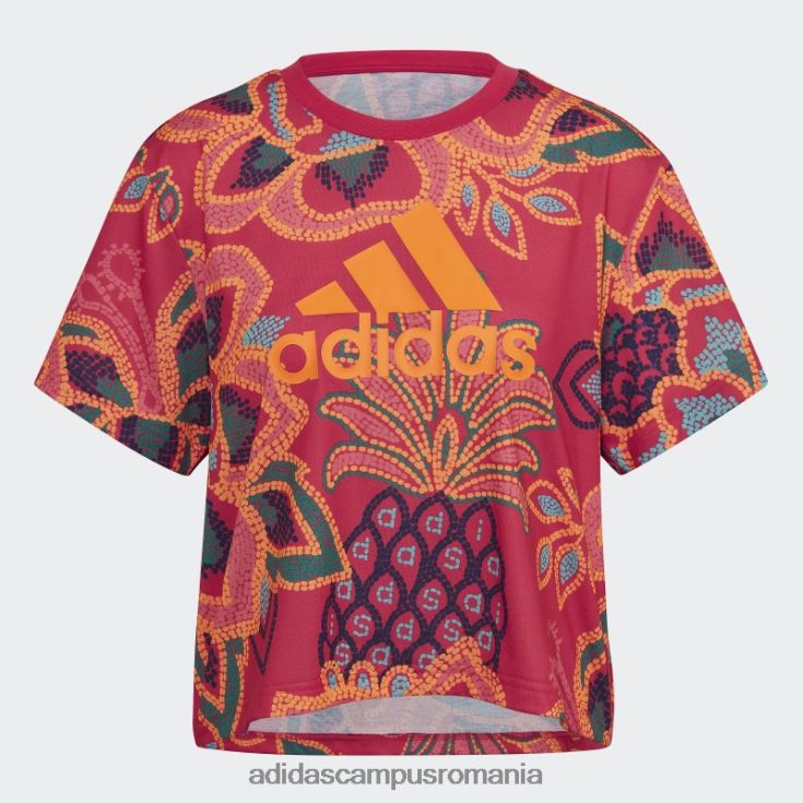 adidas campus romania tricou grafic farm rio berry femei fructe de pădure/aplicație portocalie J266N210507