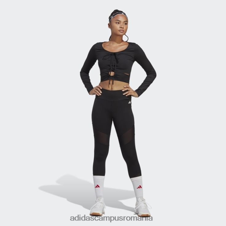 adidas campus romania tricou negru cu mânecă lungă de dans pentru antrenament femei negru J266N29023