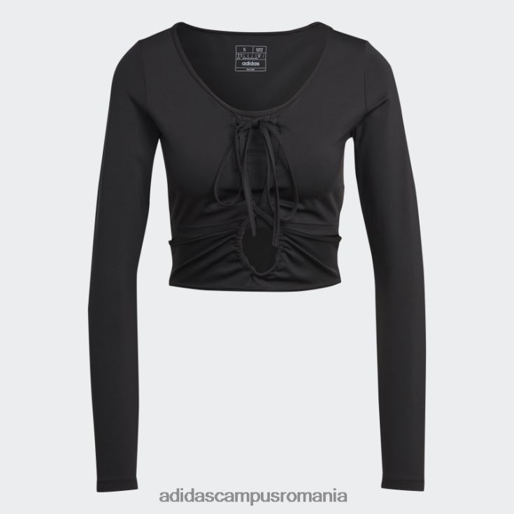 adidas campus romania tricou negru cu mânecă lungă de dans pentru antrenament femei negru J266N29023