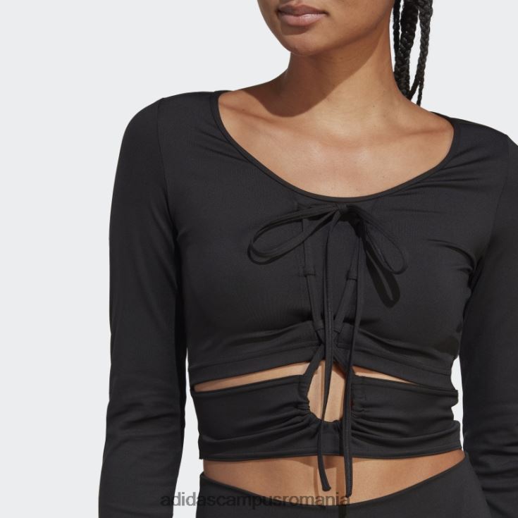adidas campus romania tricou negru cu mânecă lungă de dans pentru antrenament femei negru J266N29023