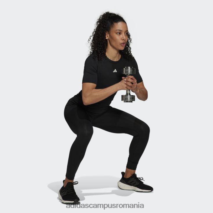 adidas campus romania tricou negru de antrenament techfit adidas femei alb negru J266N216413