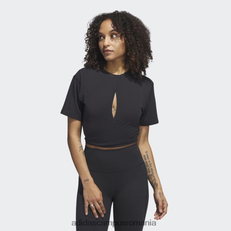 adidas campus romania tricou negru de yoga studio femei negru J266N29082