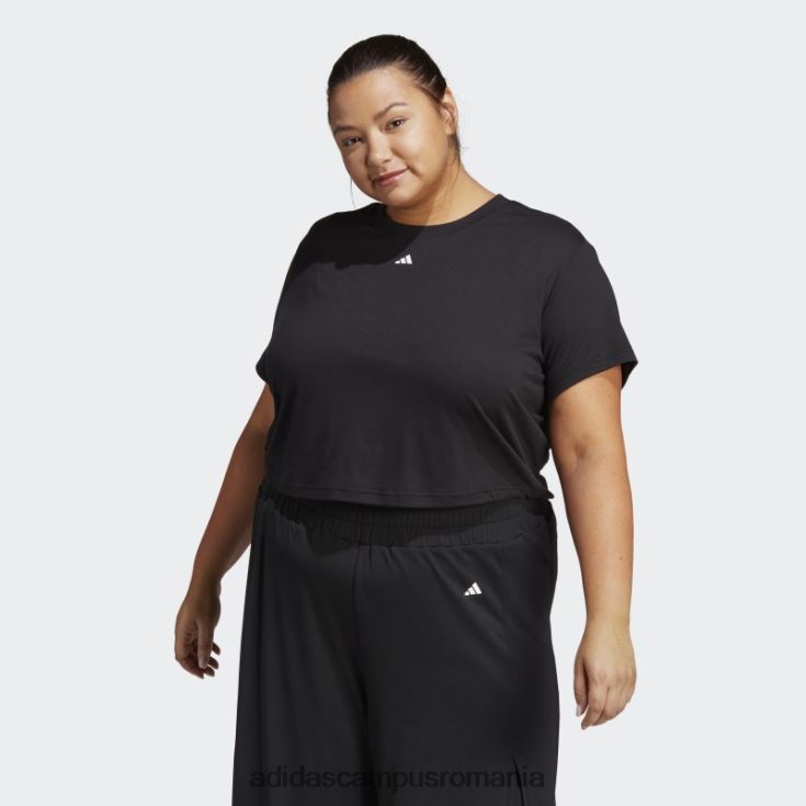 adidas campus romania tricou studio (mărime plus) negru femei negru J266N29086