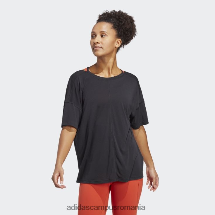 adidas campus romania tricou supradimensionat yoga studio negru femei negru J266N29415