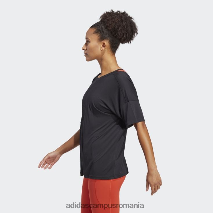 adidas campus romania tricou supradimensionat yoga studio negru femei negru J266N29415