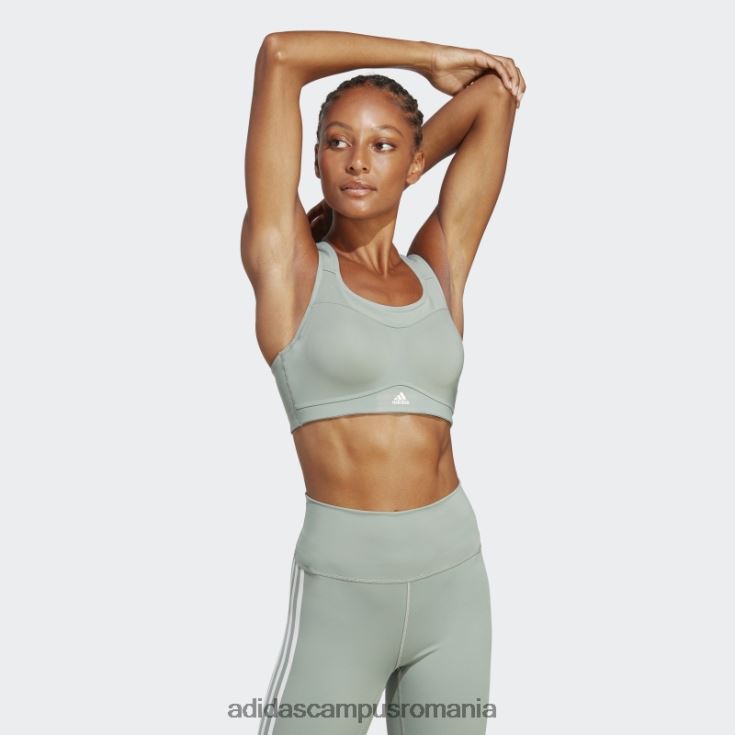 adidas campus romania verde argintiu fierbinte tlrd impact antrenament sutien de înaltă susținere femei verde argintiu/alb J266N29274