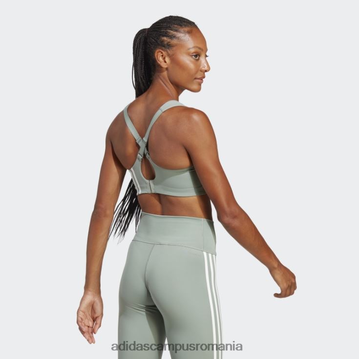 adidas campus romania verde argintiu fierbinte tlrd impact antrenament sutien de înaltă susținere femei verde argintiu/alb J266N29274