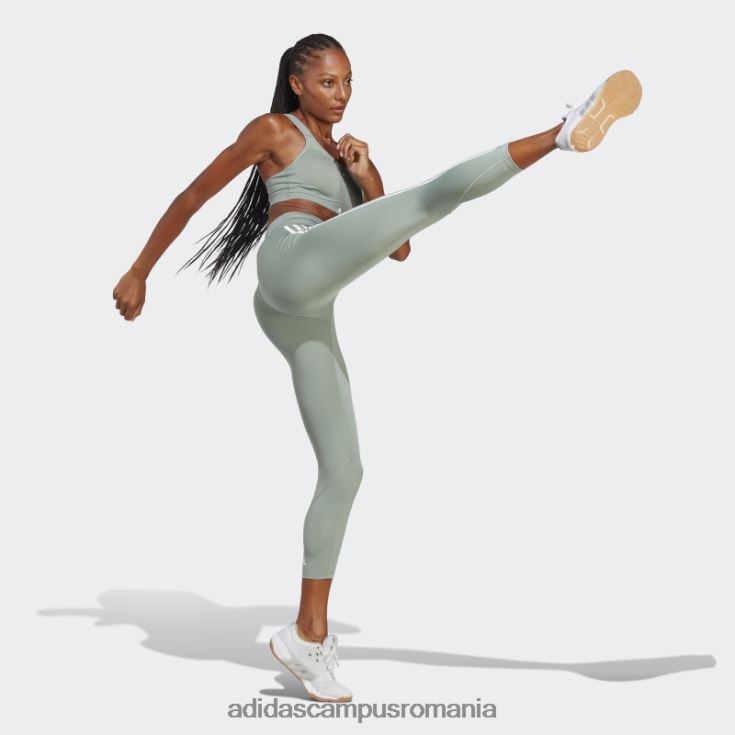adidas campus romania verde argintiu fierbinte tlrd impact antrenament sutien de înaltă susținere femei verde argintiu/alb J266N29274