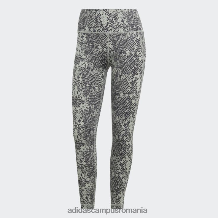 adidas campus romania verde argintiu optime stash buzunar antrenament animal print 7/8 jambiere femei verde argintiu/negru J266N29449