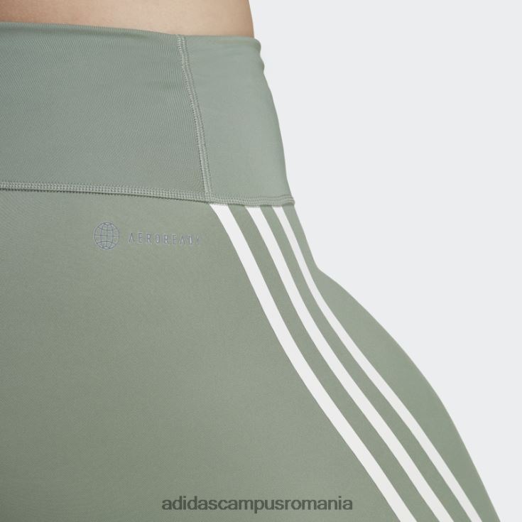 adidas campus romania verde argintiu optime trainicons 3 dungi 7/8 jambiere (plus marime) adidas femei verde argintiu J266N217193