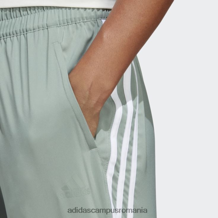 adidas campus romania verde argintiu trainicons pantaloni țesuți cu 3 dungi femei verde argintiu/alb J266N29688
