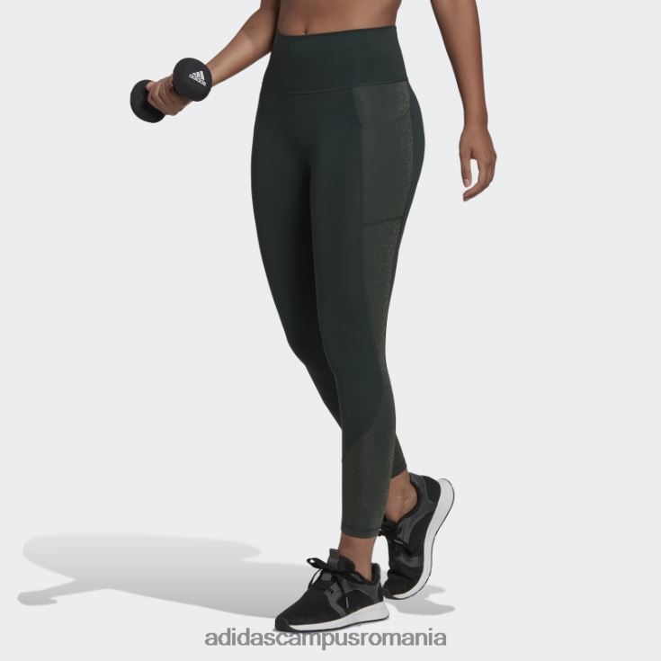 adidas campus romania verde optime training leggings strălucitori pe toată lungimea femei verde J266N210739