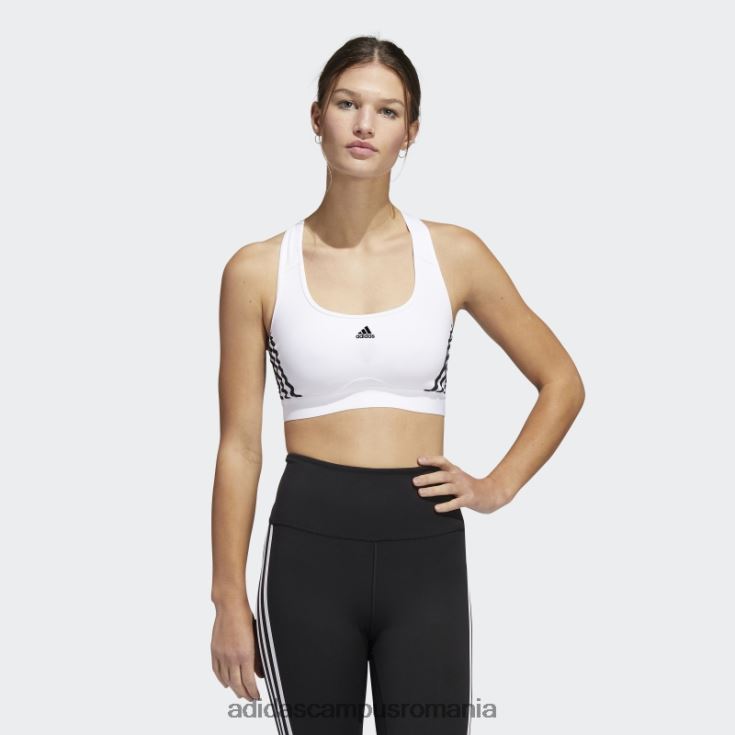 adidas campus romania white hot powerreact training sutien mediu cu 3 dungi femei alb negru J266N216715