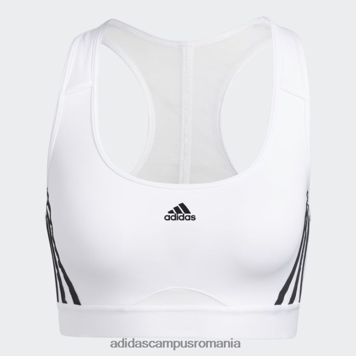 adidas campus romania white hot powerreact training sutien mediu cu 3 dungi femei alb negru J266N216715
