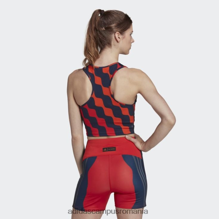 adidas campus romania x marimekko tren pictograme imprimeu maiou portocaliu fierbinte femei portocale J266N210716