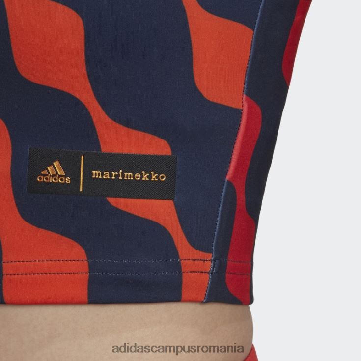 adidas campus romania x marimekko tren pictograme imprimeu maiou portocaliu fierbinte femei portocale J266N210716