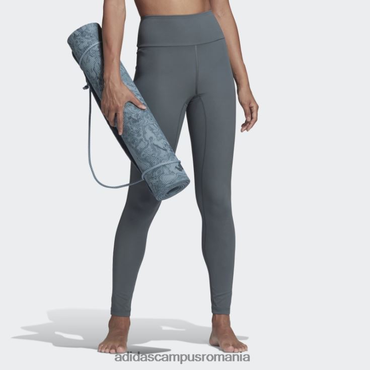 adidas campus romania yoga essentials jambiere cu talie înaltă oxid albastru femei oxid albastru J266N217546