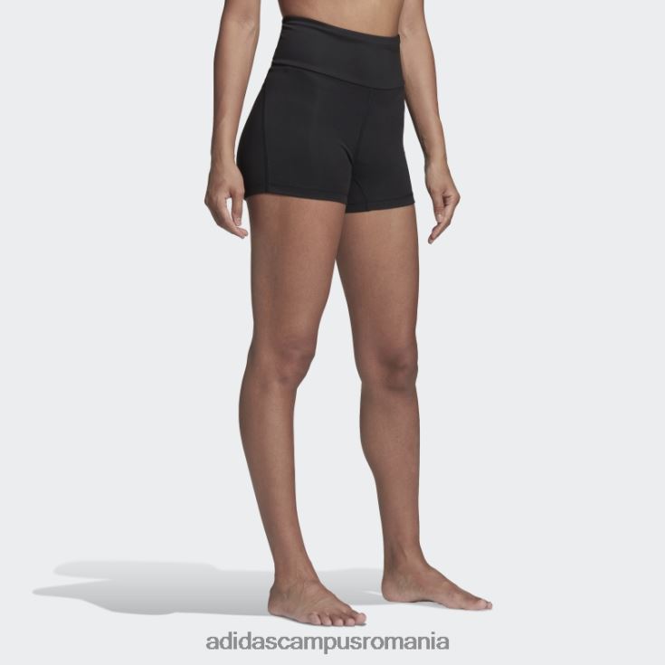 adidas campus romania yoga essentials jambiere scurte cu talie înaltă neagră femei negru J266N22323