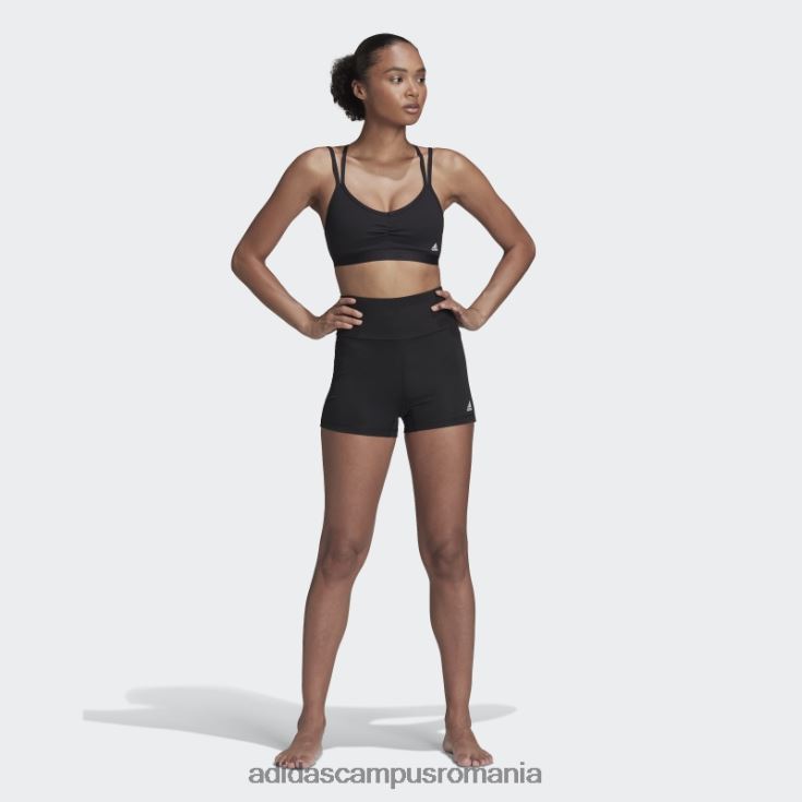adidas campus romania yoga essentials jambiere scurte cu talie înaltă neagră femei negru J266N22323