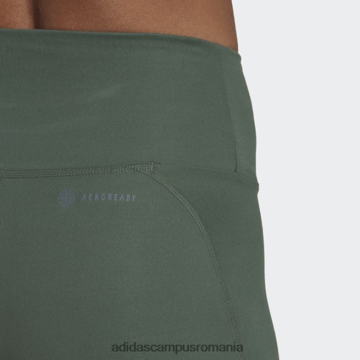 adidas campus romania yoga essentials jambiere scurte cu talie înaltă oxid verde adidas femei oxid verde J266N210494
