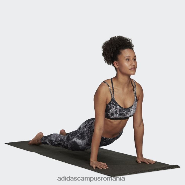 adidas campus romania yoga essentials studio cu susținere la lumină sutien cu imprimeu integral negru adidas femei negru J266N22832